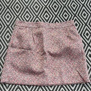 J. Crew Stylish Pink Patterned Skirt